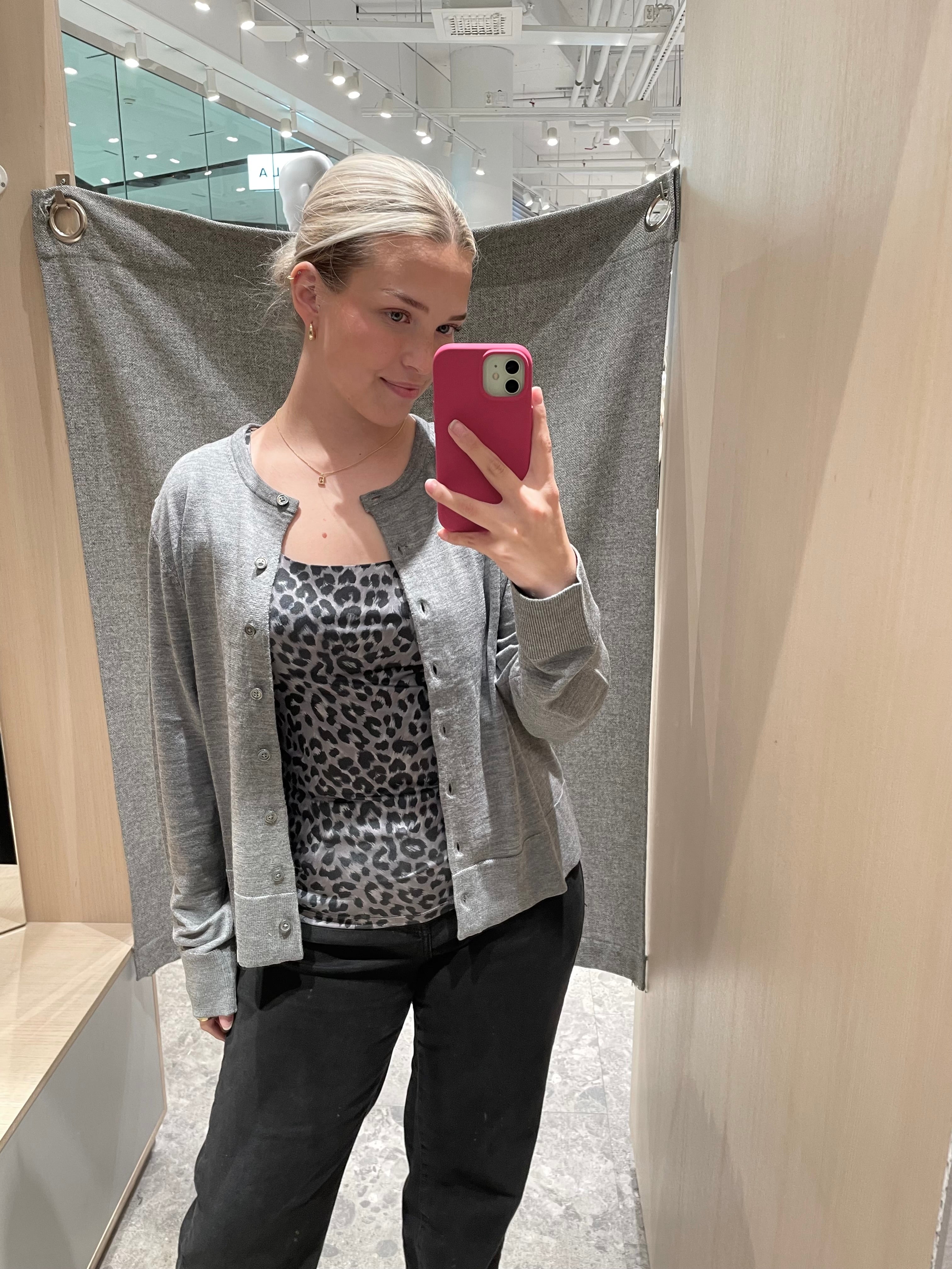 SLFTHEA Knit Cardigan - Medium Grey Melange